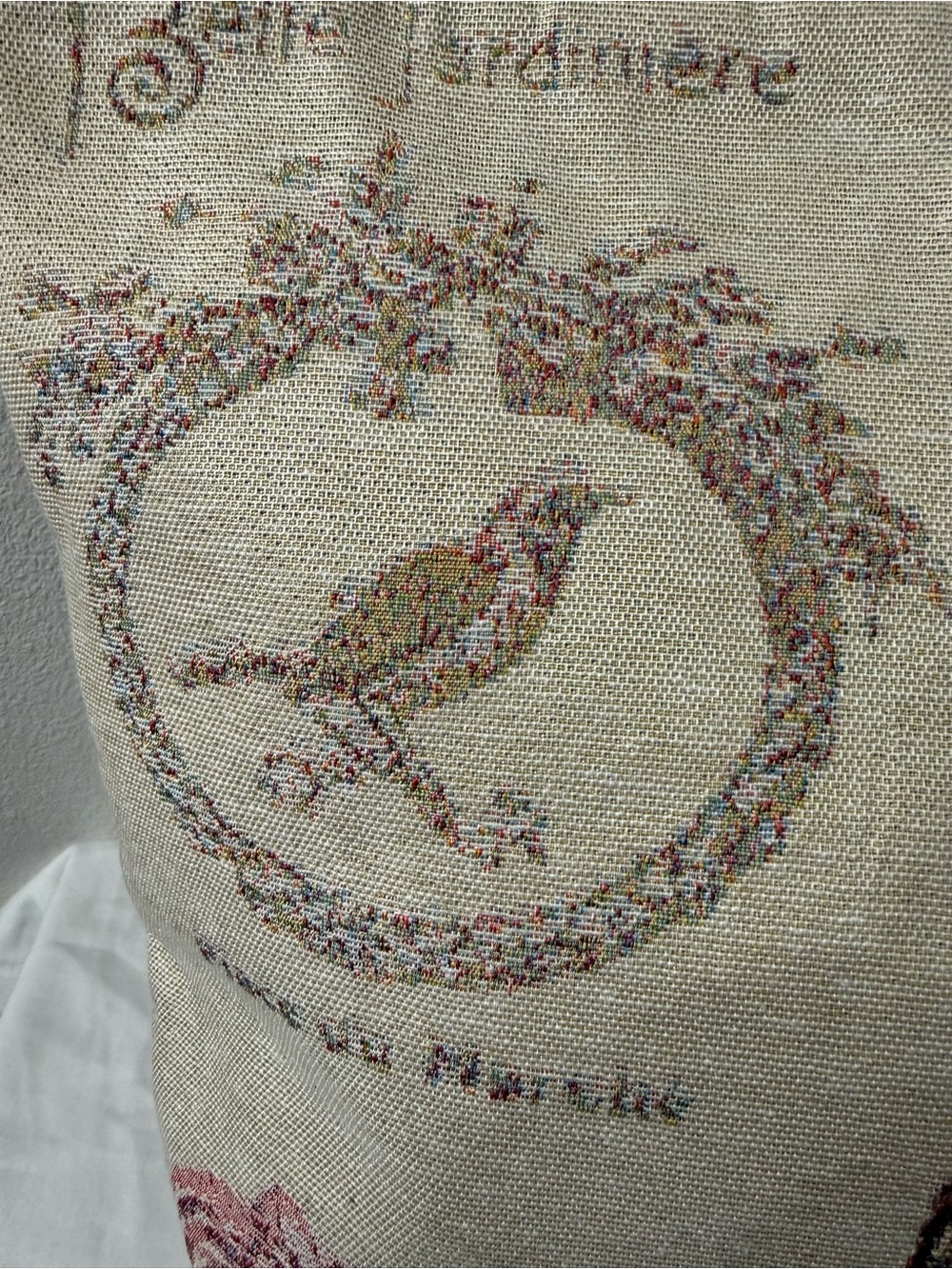 Floral Tapestry Tote Bag | Striped Handles | Zip Top | Boho Cottagecore | NWOT - Picture 5 of 6